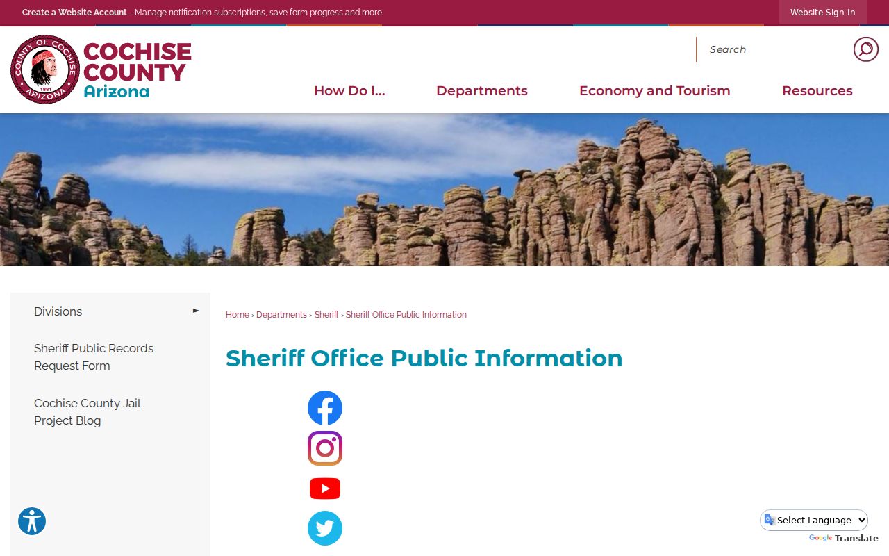 Cochise County arrest lookup inmate list removal notice